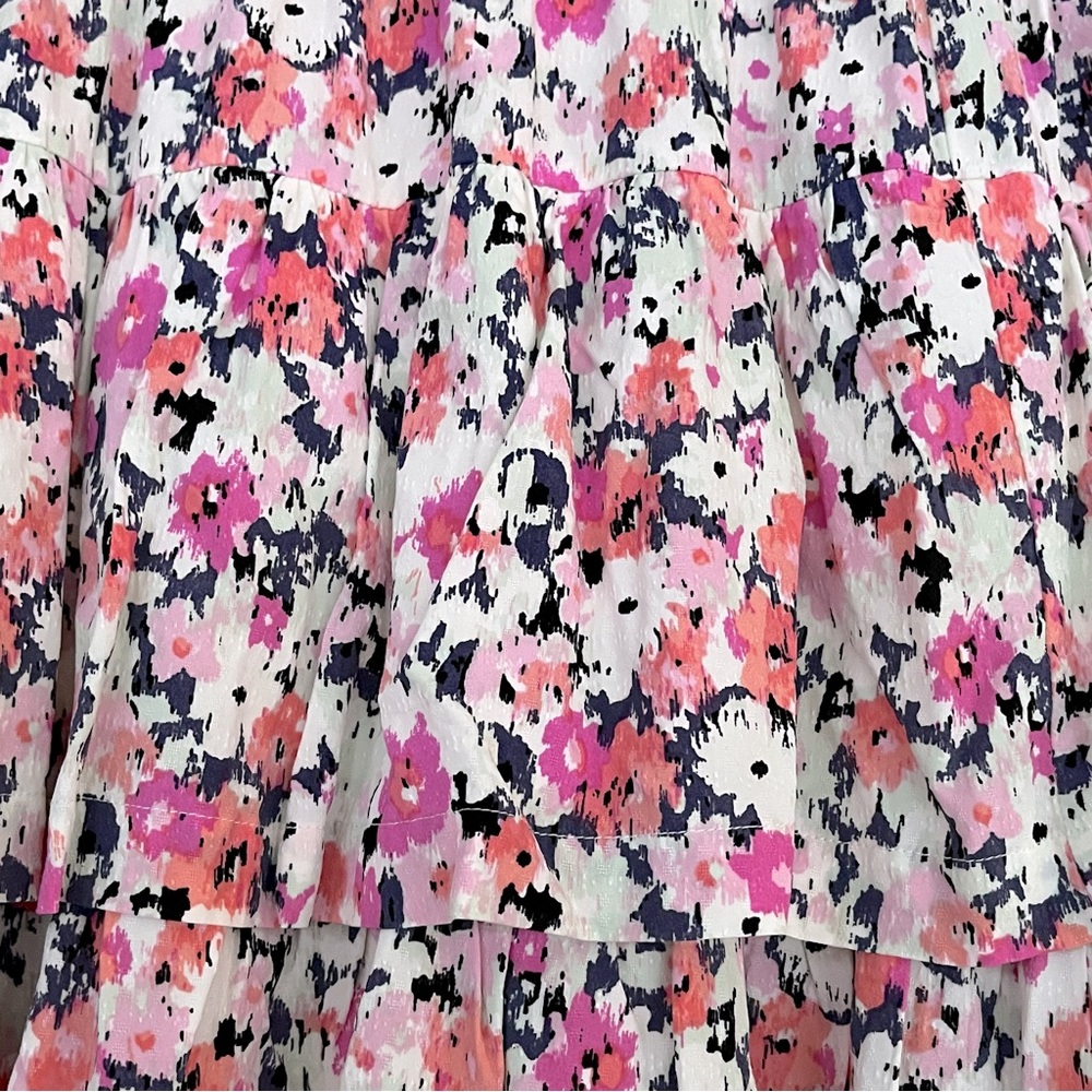 ๐ Target Universal Thread Cream and Pink Floral Tiered Ruffle Mini Skirt Size M - Picture 6 of 13